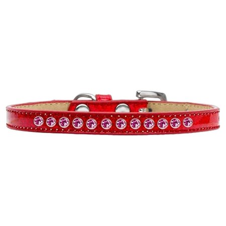 MIRAGE PET PRODUCTS 0.38 in. Bright Pink Crystal Puppy Ice Cream CollarRed Size 8 612-07 RD-8